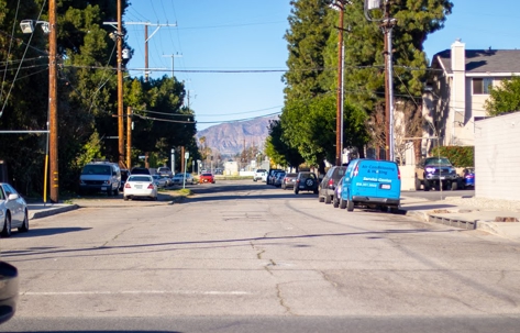 cars parked along the road
