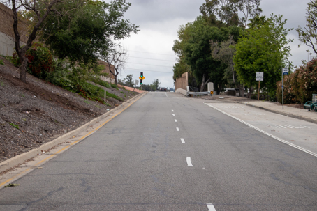 A straight, empty road