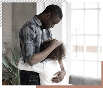 Father hugging the kid