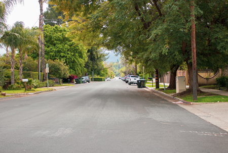 A residential street